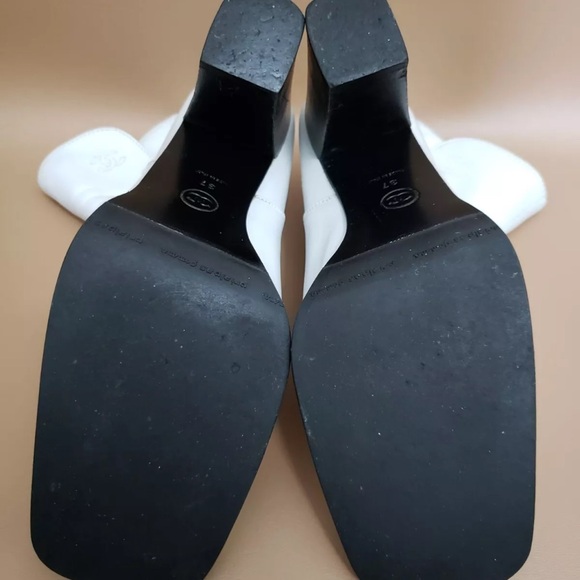 Vintage Chanel Square Toe Leather Ankle Boots - Picture 8 of 11